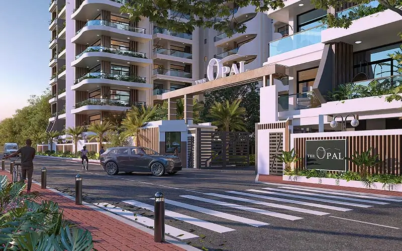 Luxury Apartments in Mombasa Entrance view of The Opal premium apartments in Nyali